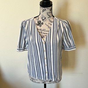 NWT Blue/White Striped Blouse Size Small from Nordstrom